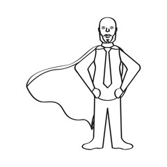 Male superhero cartoon character sketch