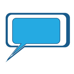 speech square bubble icon over white background, vector illustration