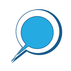 round speech bubble icon over white background, vector illustration