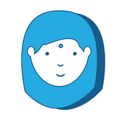 Hindu woman over white background, blue shading design. vector illustration