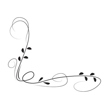 Isolated vintage arabesque