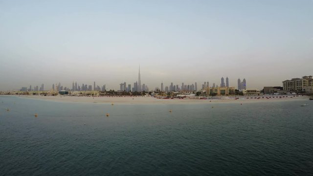 Time lapse video of sunset over Dubai, UAE