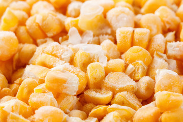 Vegetable frozen corn food background