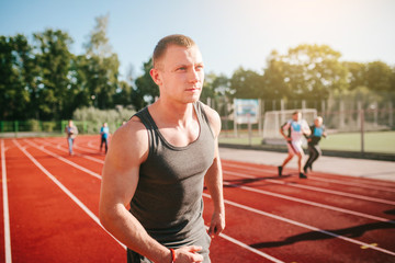 Obraz premium Man Running On Track