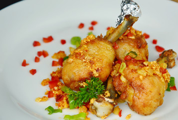 Stir Fried Chicken with Garlic Salt and Pepper