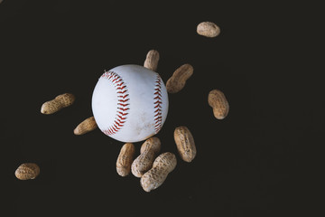 Baseball and peanuts for sport graphic