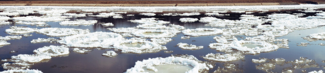 River and ice panorama