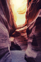 The Red Canyon. Geological attraction in the Eilat Mountains, Israel - obrazy, fototapety, plakaty