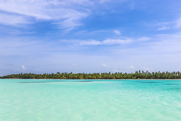 Tropical beach as a wild nature scenery in Punta Cana, Dominican Republic