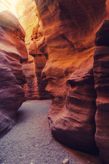 The Red Canyon. Geological attraction in the Eilat Mountains, Israel