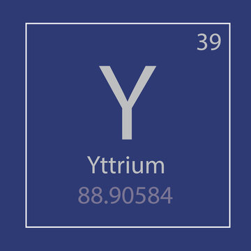 Yttrium Y chemical element icon- vector illustration