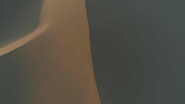 Aerial view of sand dunes