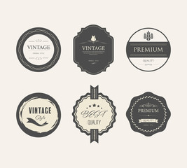 set of vintage label and badges old fashion. banner illustration vector.