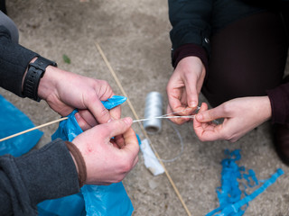 building kites