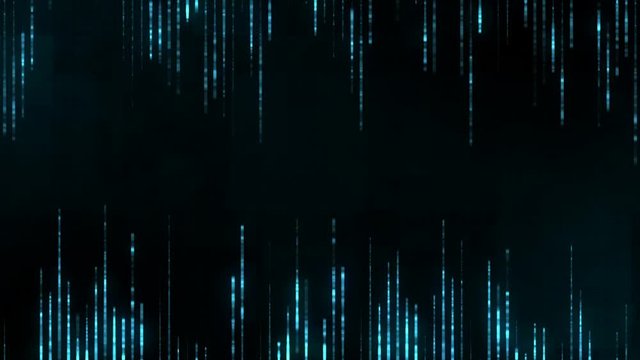 Abstract futuristic code in a virtual cyberspace. Seamless loop background