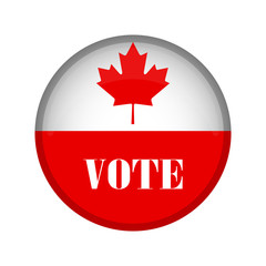 Obraz premium Isolated Canada campaign button
