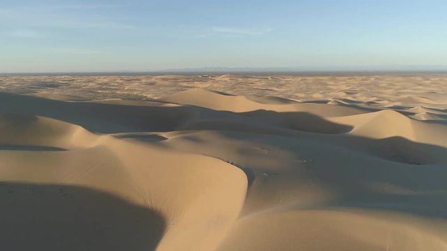 Aerial view of sand in Yuma Desert