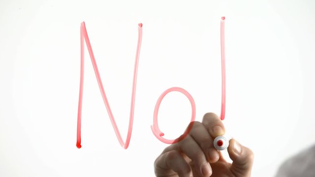 No exclamation written on glass, negative opinion about crimes against humanity