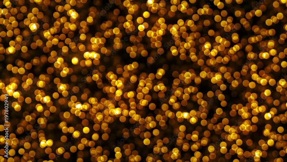 Wall mural glamour background with golden particles. seamless loop.