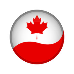 Obraz premium Empty Canada campaign button