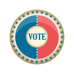 Fototapeta premium Retro United States campaign button