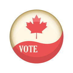 Obraz premium Retro Canada campaign button