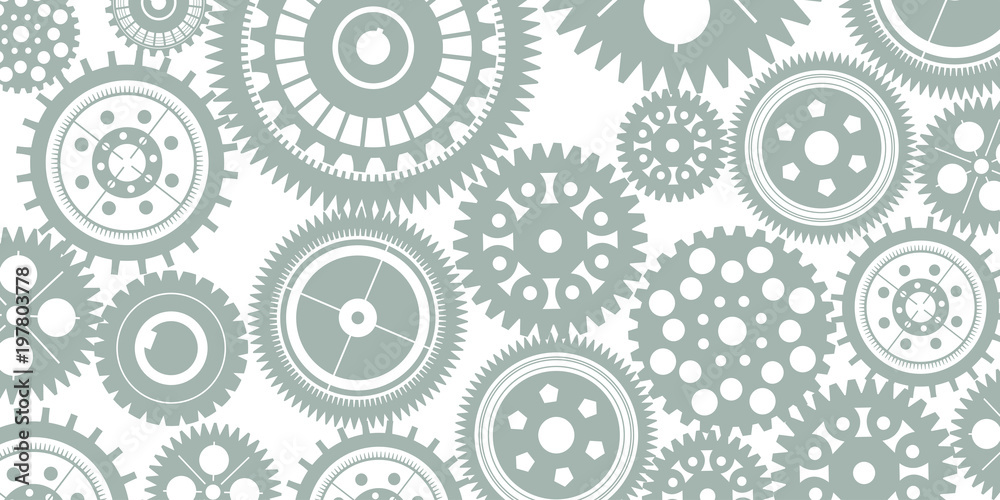 Poster gears background – stock vector
