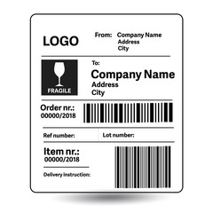 Shipping label template