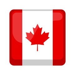 Obraz premium Empty Canada campaign button