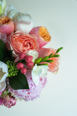 beautiful summer and spring bouquet of vase