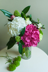 beautiful summer and spring bouquet of vase