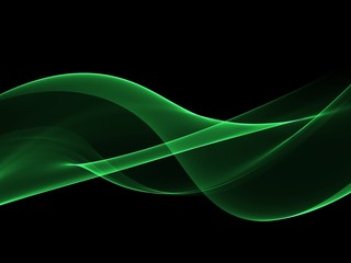      Abstract Green Waves Background. Template Design 