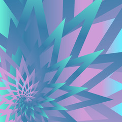 Abstract flovered background for creative design. Decoration for wallpaper desktop, poster, cover booklet, card. Psychedelic. Print for clothes, t-shirt. Beautiful and elegant blue and violet abstract