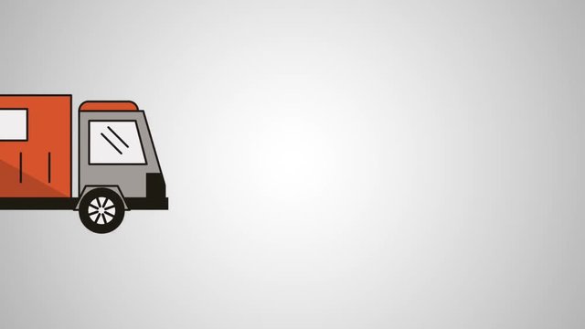 truck delivery service animation  illustration design