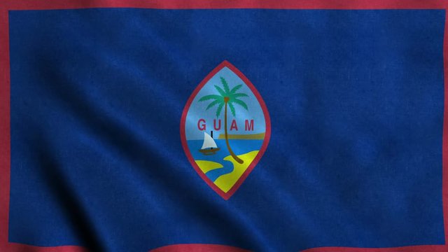 4K Seamless Loopable Flag of Guam