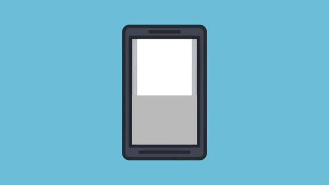 smartphone with box delivery service animation  illustration design