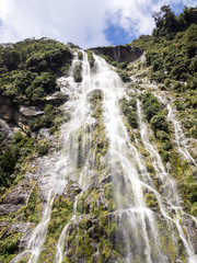 Fototapeta premium Waterfall, Doubtful Sound, Fiordland National Park