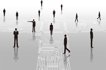 基盤 回路のイメージイラスト Wall Mural Wallpaper Murals Hiro