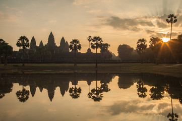 Fototapeta premium Angkor Wat am Morgen