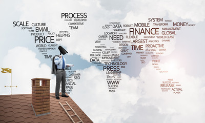 Concept of home security and privacy protection with camera head