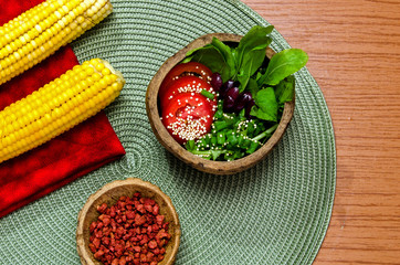 health food in a bowl