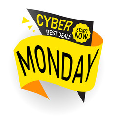 Cyber Monday best deals start now vector illustration 