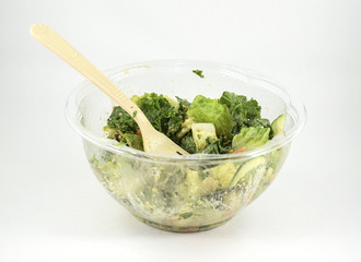Raw vegan falafel salad