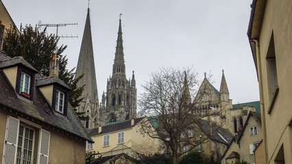 Fototapeta na wymiar Visiting Chartres in France