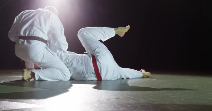 Two martial arts athletes during practice