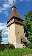 Fototapeta na wymiar Medieval tower in Biertan, Transylvania