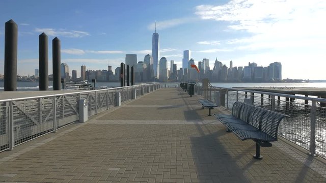 Manhattan seen from Paulus Hook Pier