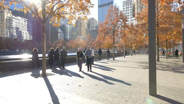 9/11 memorial park in New York City