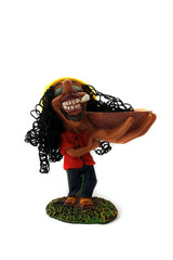 Rastaman figurine isolated on white background
