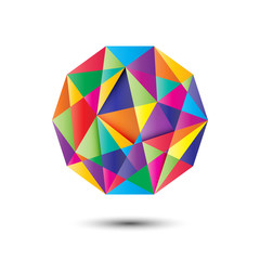 colorful polygon ball